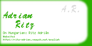 adrian ritz business card